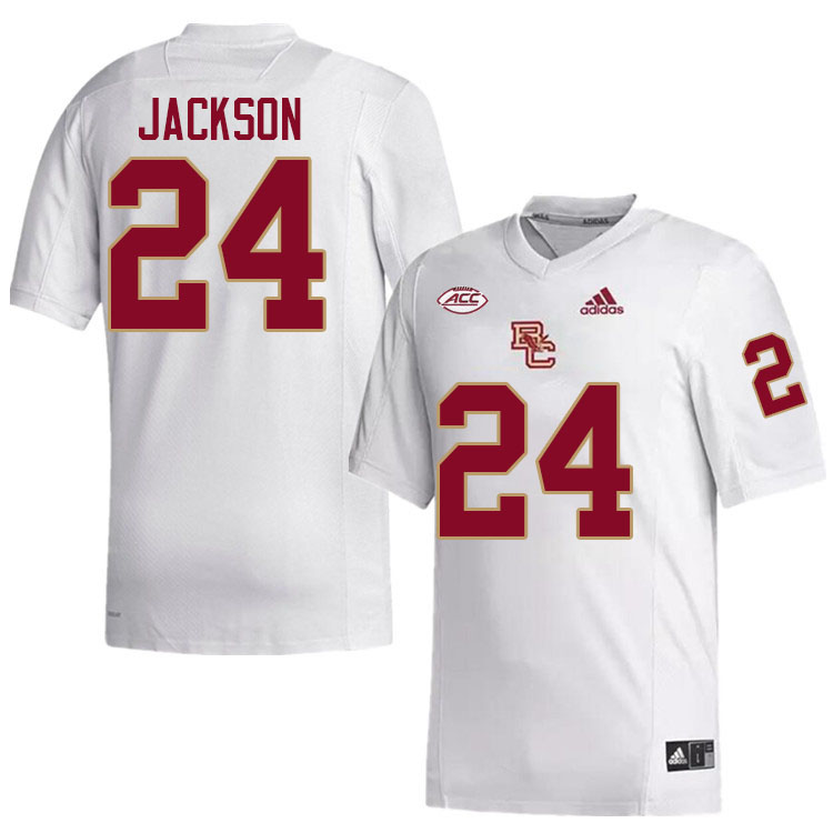 Boston College Eagles #24 Amari Jackson College Football Jerseys Stitched-White